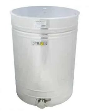 Lyson Abfüllbehälter Edelstahl – 300l – Ø650,H885 – Griffe